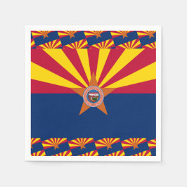 Arizonan Flag & Seal, Flag of Arizona スタンダードカクテルナプキン