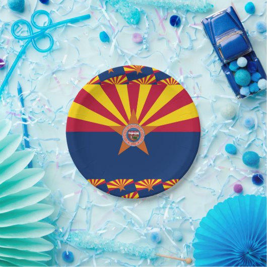 Arizonan Flag & Seal, Flag of Arizona ペーパープレート (パーティー)