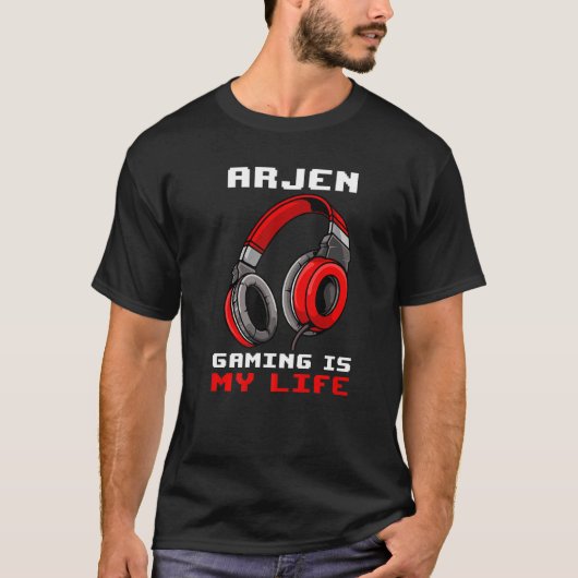 Arjen Gamingは私の人生パーソナライズされた Tシャツ (正面)