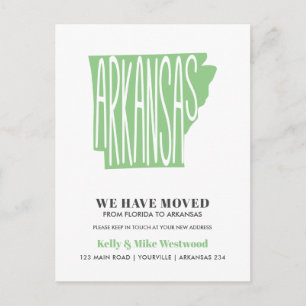 ARKANSAS新しいアドレスを移動したNew Home ポストカード