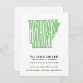 ARKANSAS新しいアドレスを移動したNew Home ポストカード (正面/裏面)