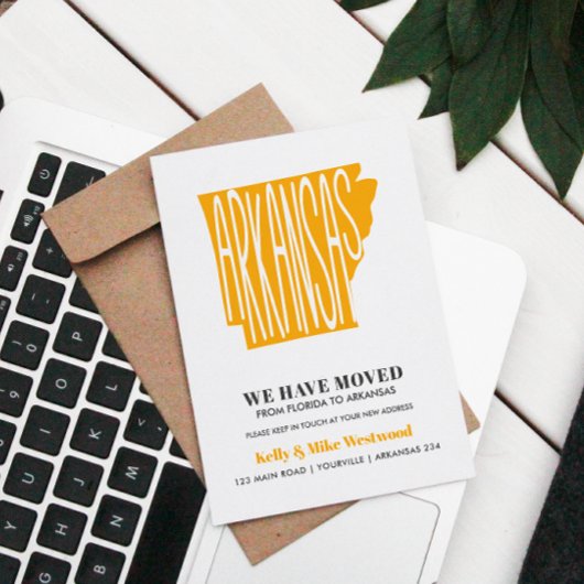 ARKANSAS新しいアドレスを移動したNew Home ポストカード