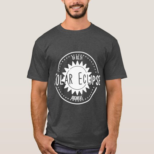 Arkansas 040824 Total Solar Eclipse 2024 in white  Tシャツ (正面)
