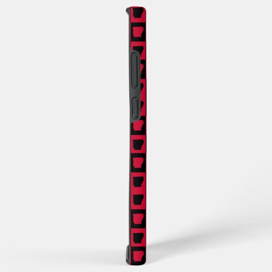 Arkansas Black and Red Check Pattern Samsung Galaxyケース (右側面)