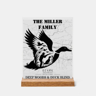 Arkansas Duck Hunting Cabin Decor Personalised アクリルサイン