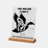 Arkansas Duck Hunting Cabin Decor Personalised アクリルサイン (傾斜)
