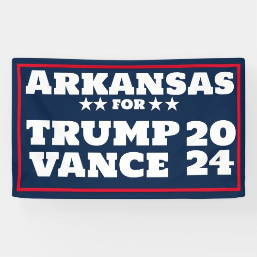 Arkansas for Trump Vance 2024バナー 横断幕 (横)