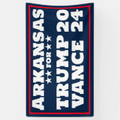 Arkansas for Trump Vance 2024バナー 横断幕 (縦)