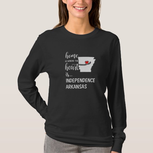 Arkansas Home Is Where The Heart Is Independence C Tシャツ (正面)