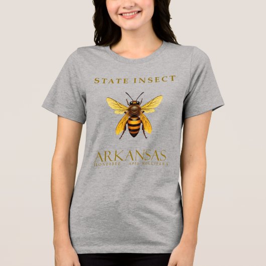 Arkansas Honey Bee Design トライブレンドTシャツ (正面)