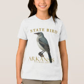Arkansas Mockingbird Bird Design トライブレンドTシャツ (正面)