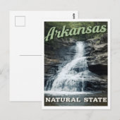 Arkansas Natural State Waterfall ポストカード (正面/裏面)