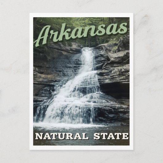 Arkansas Natural State Waterfall ポストカード (正面)