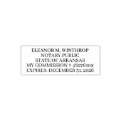 Arkansas Notary Public  セルフインキングスタンプ (デザイン)