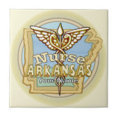 Arkansas Nurse Caduceus  tile  タイル (正面)
