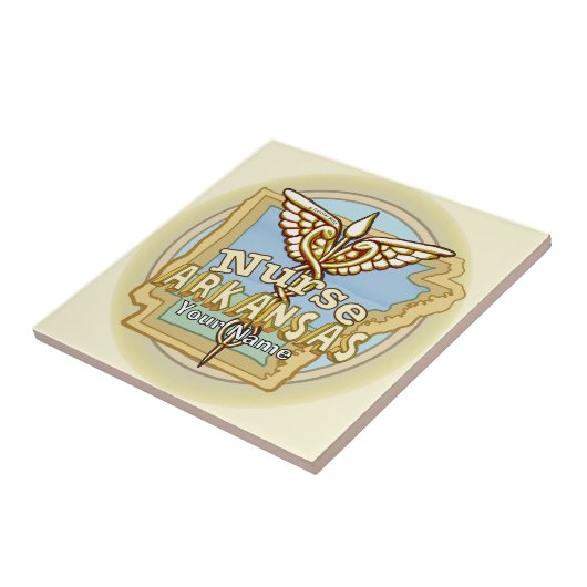 Arkansas Nurse Caduceus  tile  タイル (側面)