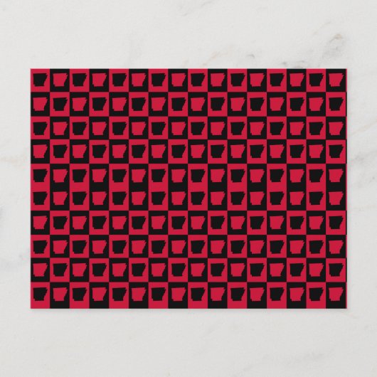 Arkansas Pattern Red and Black ポストカード (正面)