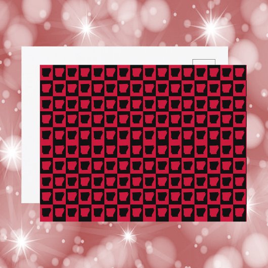 Arkansas Pattern Red and Black ポストカード