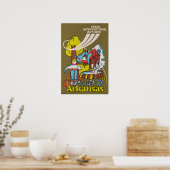 Arkansas Print Travel Poster Art ポスター (キッチン)