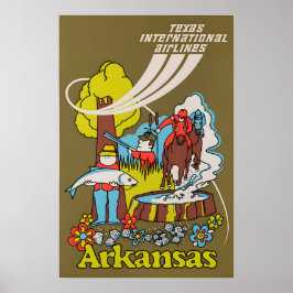 Arkansas Print Travel Poster Art  ポスター