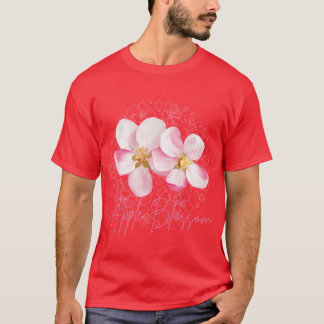 Arkansas State Apple Blossom Flower Watercolor Sti Tシャツ