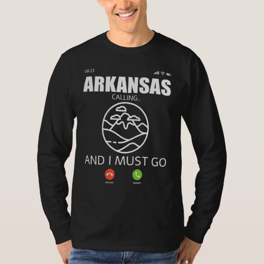 Arkansas State Travel Camp Adventure Hiking And Ba Tシャツ (正面)