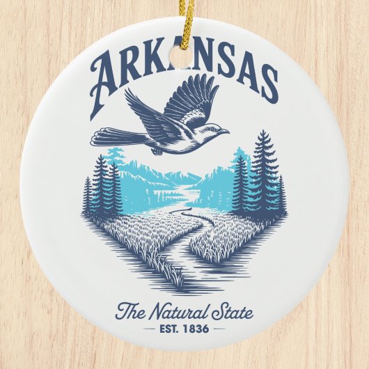 Arkansas The Natural State セラミックオーナメント