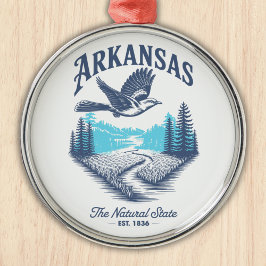 Arkansas The Natural State メタルオーナメント