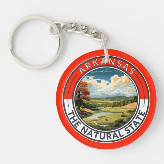Arkansas Travel Art Badge キーホルダー (正面)