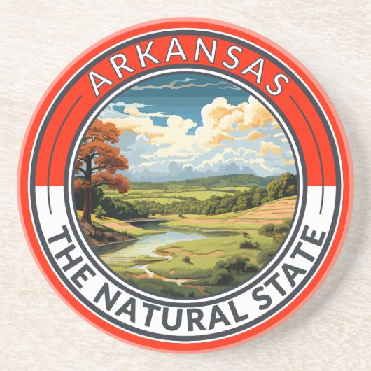 Arkansas Travel Art Badge コースター (正面)