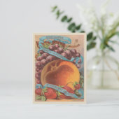 Arkansas Vintage Peach Strawberry Grapes ポストカード (スタンド正面)