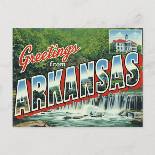 Arkansas Waterfall Forest ポストカード (正面)