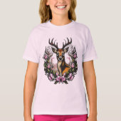 Arkansas White-tailed Deer With Apple Blossom Tシャツ (正面)