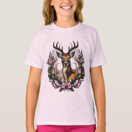 Arkansas White-tailed Deer With Apple Blossom Tシャツ