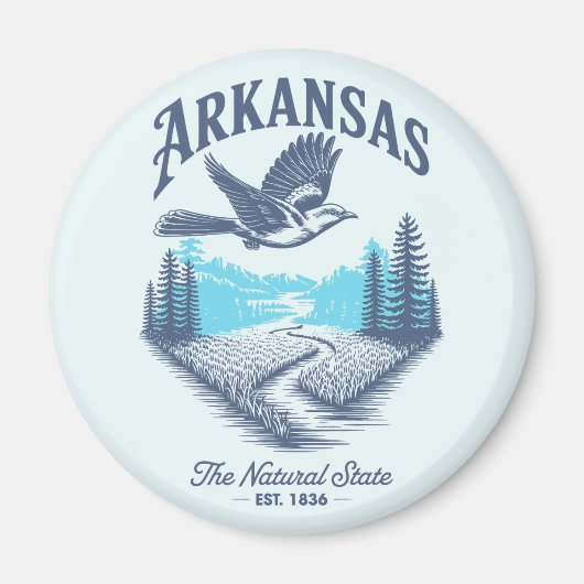 Arkansas – Wild and Beautiful マグネット (正面)