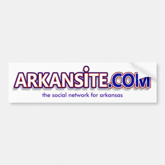 ARKANSiTE.COMのステッカー バンパーステッカー (正面)