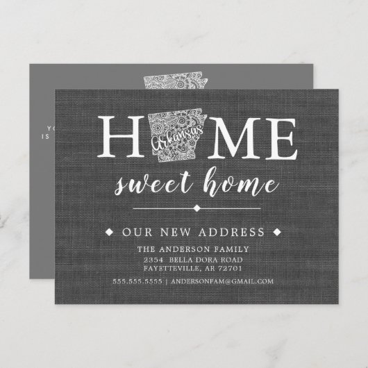 ARKANSOS州引っ越しアナウンスポストカード 案内ポストカード (正面/裏面)