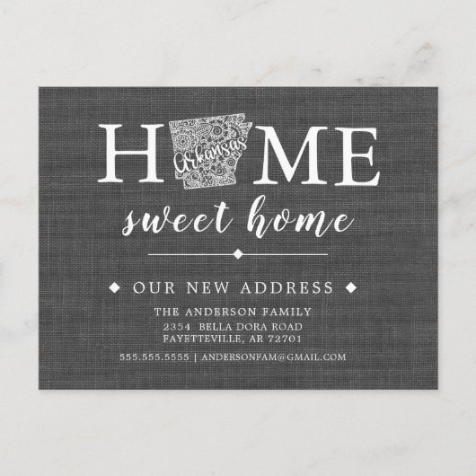 ARKANSOS州引っ越しアナウンスポストカード 案内ポストカード (正面)