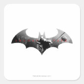 Arkham City Bat Symbol スクエアシール (正面)