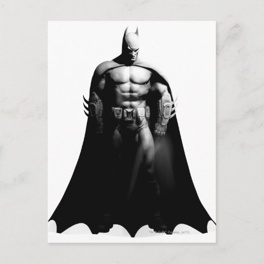 Arkham City | Batman Black and White Wide Pose ポストカード (正面)