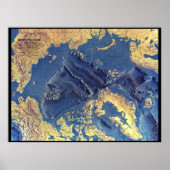 "Arktis: 1971/heute - 3d Meeresgrund Karte ...  Po ポスター (正面)