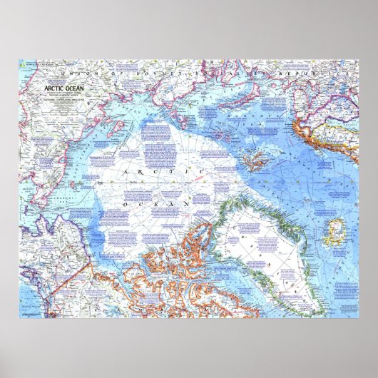 " Arktis: 1971/heute - Karte der Arktisregion ... ポスター (正面)
