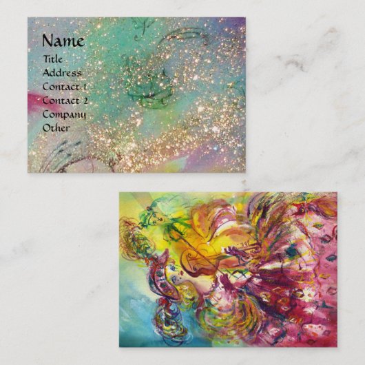 ARLECCHINA VIOLINIST,バイオリン,音楽,劇作家, 名刺 (正面/裏面)