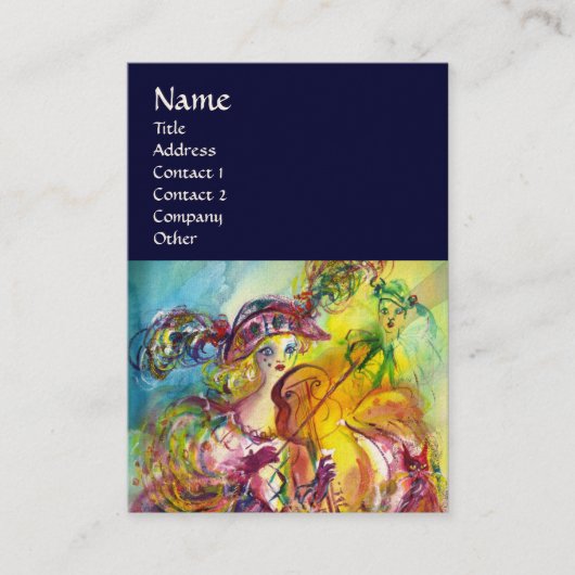 ARLECCHINA VIOLINIST，バイオリン，音楽，劇作家， 名刺 (正面)