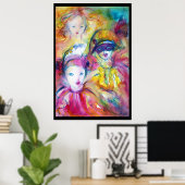 ARLECCHINO PIERO AND COLOMBINA ポスター (ホームオフィス)