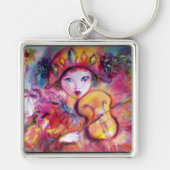 ARLECCHINO VIOLINIST音楽マスカレードマスクを作る キーホルダー (正面)