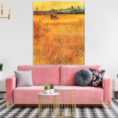 Arles小麦畑からのビュー。ビンセント・ヴァン・ゴッホ キャンバスプリント (インサイチュ (リビング))