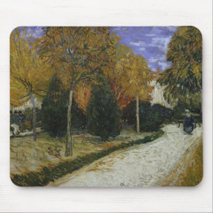 Arles 1888年の公園のフィンセント・ファン・ゴッホ 道 マウスパッド