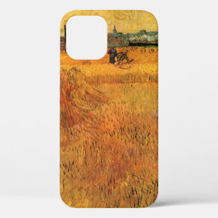 Arles: Vincent van ゴッホによる小麦フィールドからの眺め iPhone 12ケース