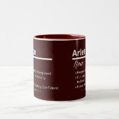 Arlette Personalized Girl Name Meaning Coffee Mug ツートーンマグカップ (中央)